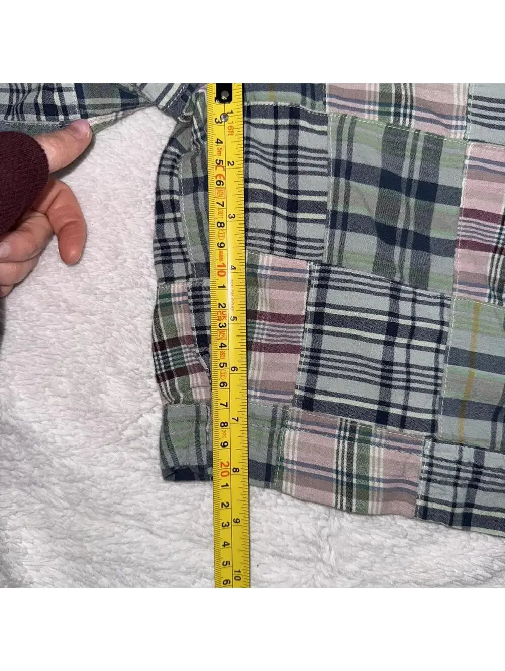 J. Crew Mens vintage madras chino shorts sz 33 plaid patchwork  preppy  resort